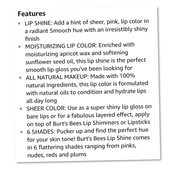 Burts Bees All Natural Lip Shine Blush Bundle Only - Picture 3 of 3